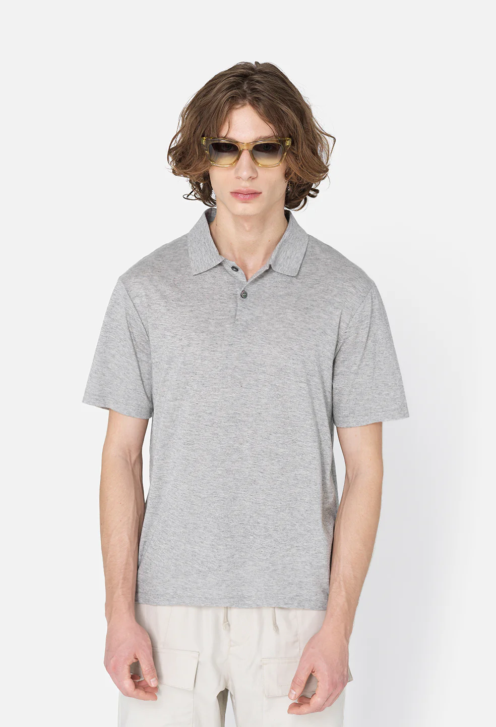 Cotton Cashmere Polo / Grey - Image 2