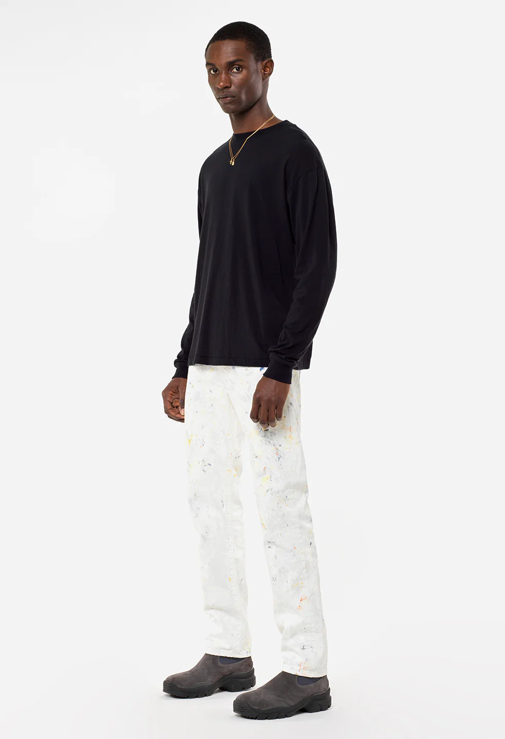 Cotton Cashmere Pullover / Black - Image 5