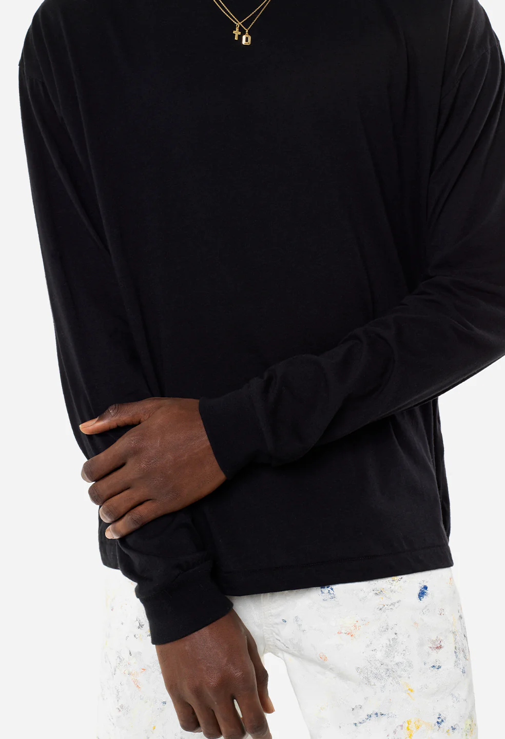Cotton Cashmere Pullover / Black - Image 8