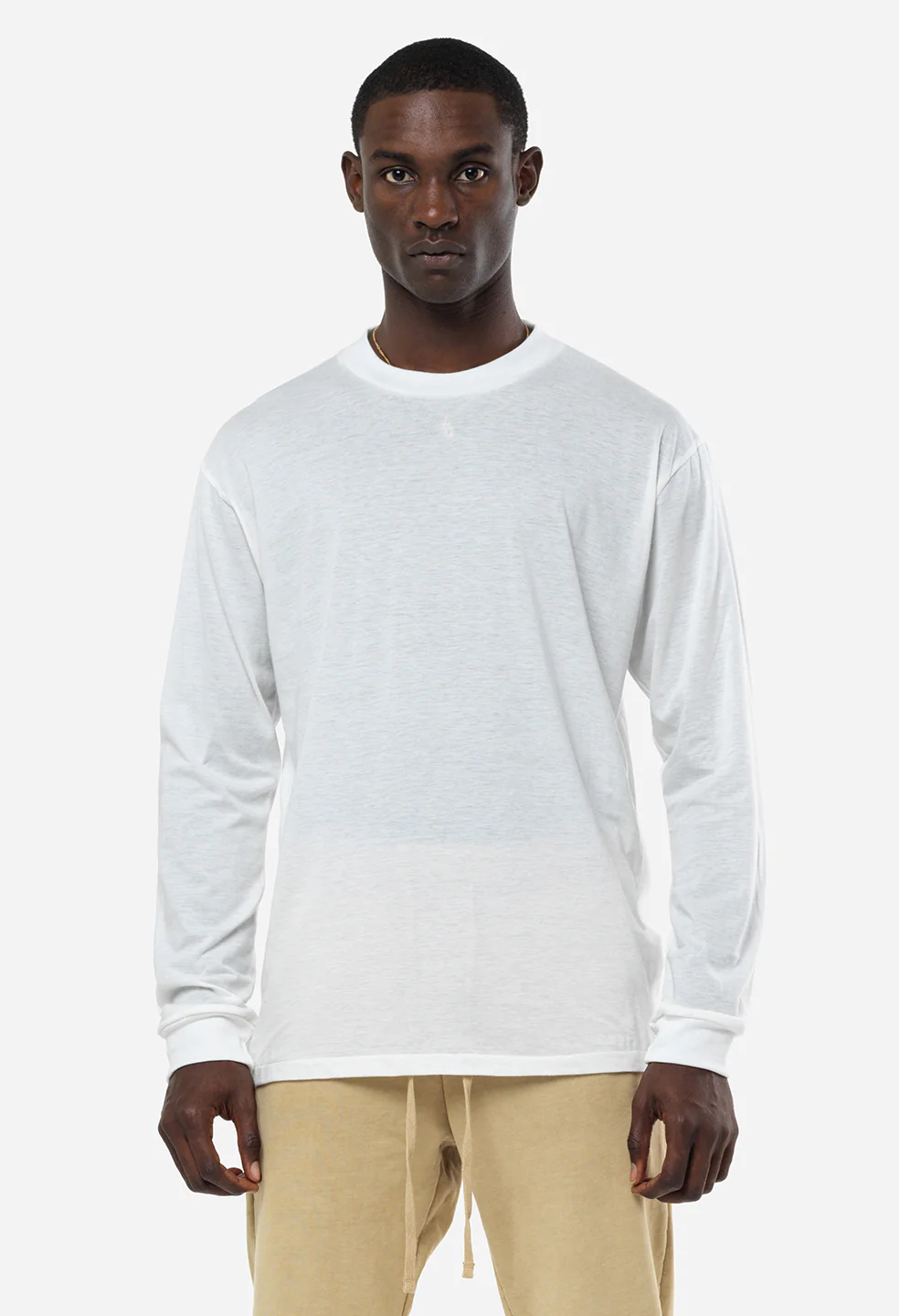 Cotton Cashmere Pullover / White - Image 2