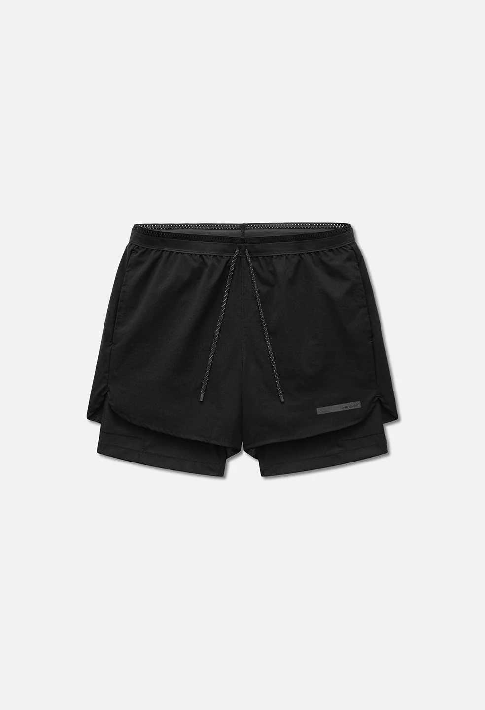 Grid-Mesh Sprint Shorts / Black