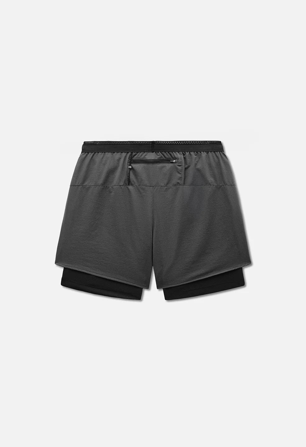 Grid-Mesh Sprint Shorts / Charcoal - Image 2