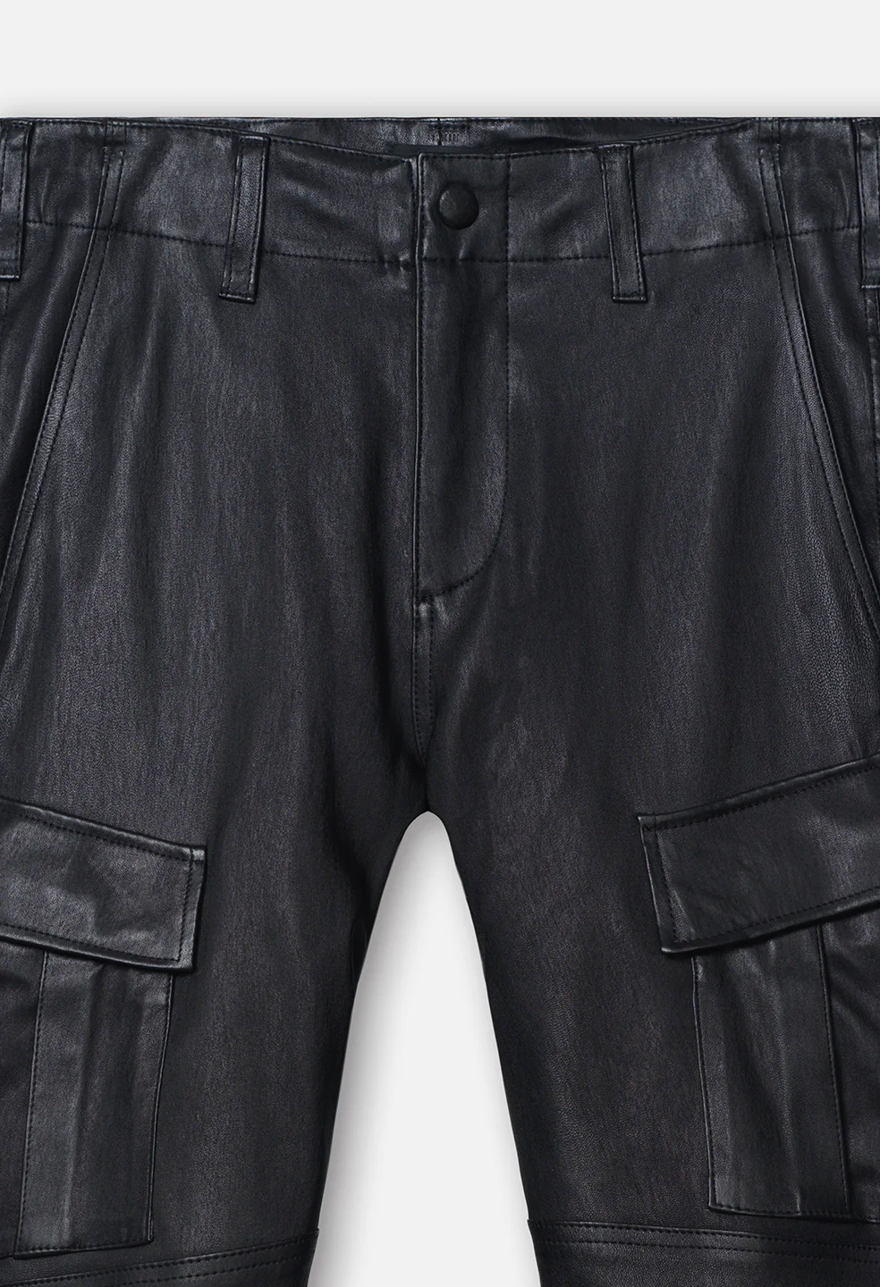 Leather Slim Tactical Cargo / Black - Image 2