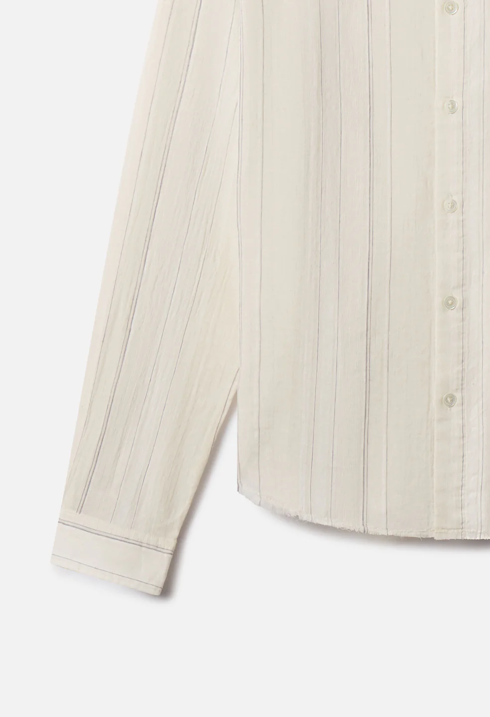 Raw Edge Cropped Cloak / Salt Stripe - Image 3