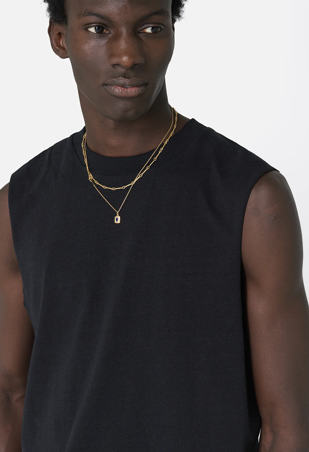 Recycled Cotton Campus Cut-Off Tee / Black - Image 2