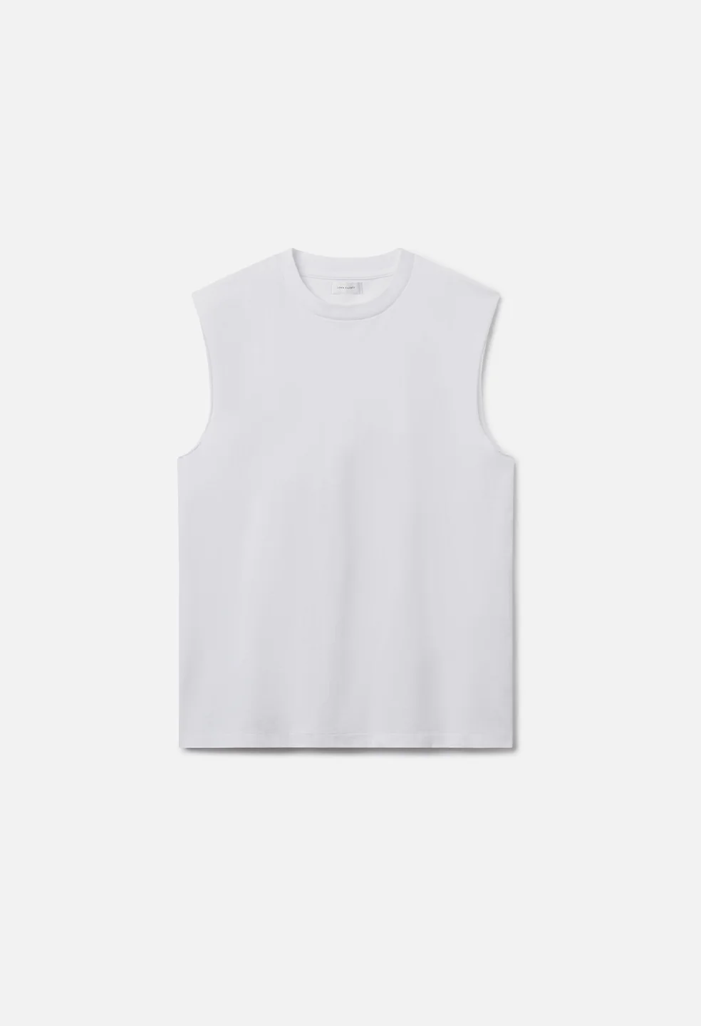 Recycled Cotton Campus Cut-Off Tee / White
