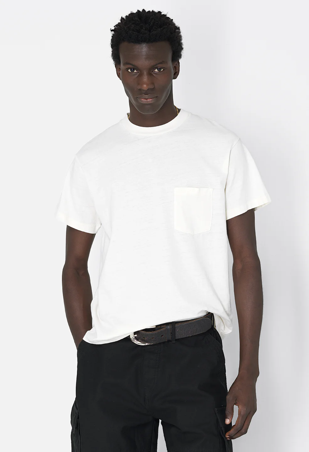 Recycled Cotton Campus Pocket Tee / Salt - Image 2