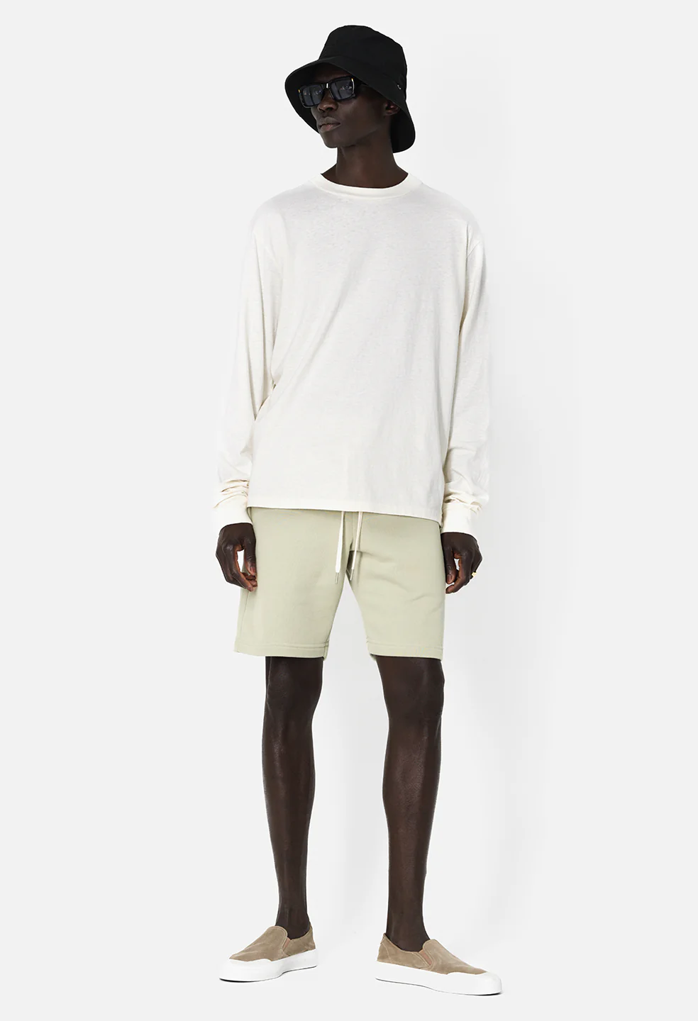 Recycled Cotton LS University Tee / Salt - Image 2