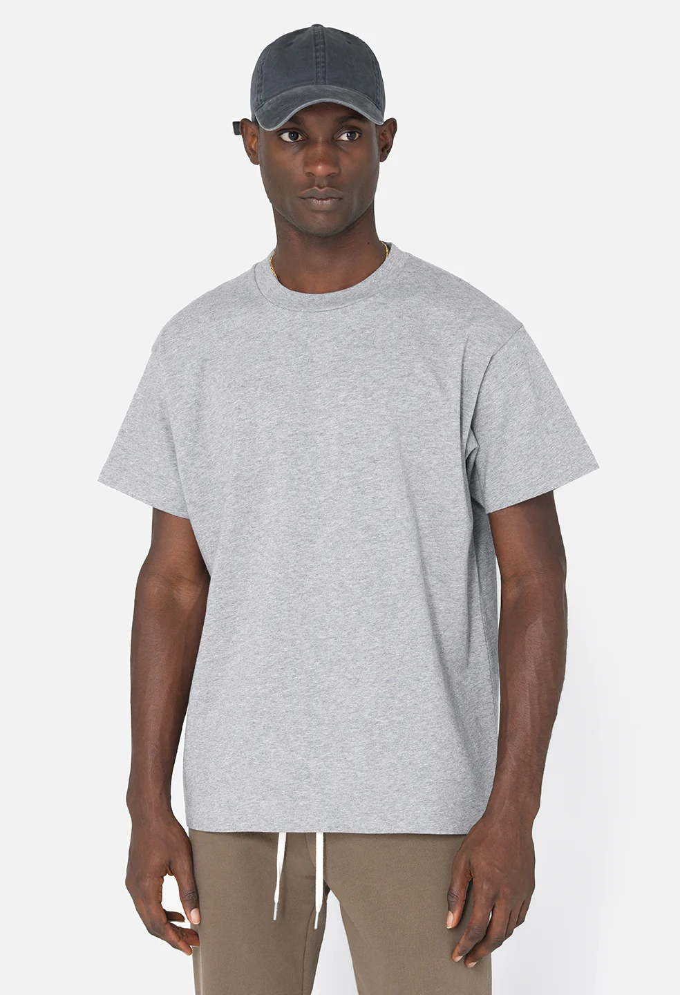Recycled Cotton University Tee / Heather Grey - Image 2