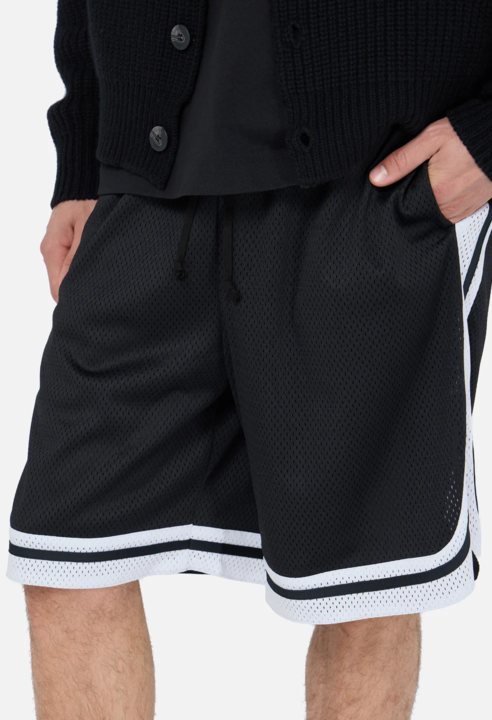 Shaolin Court Shorts / Black x White - Image 2