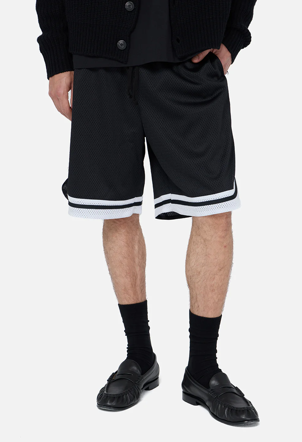 Shaolin Court Shorts / Black x White - Image 6
