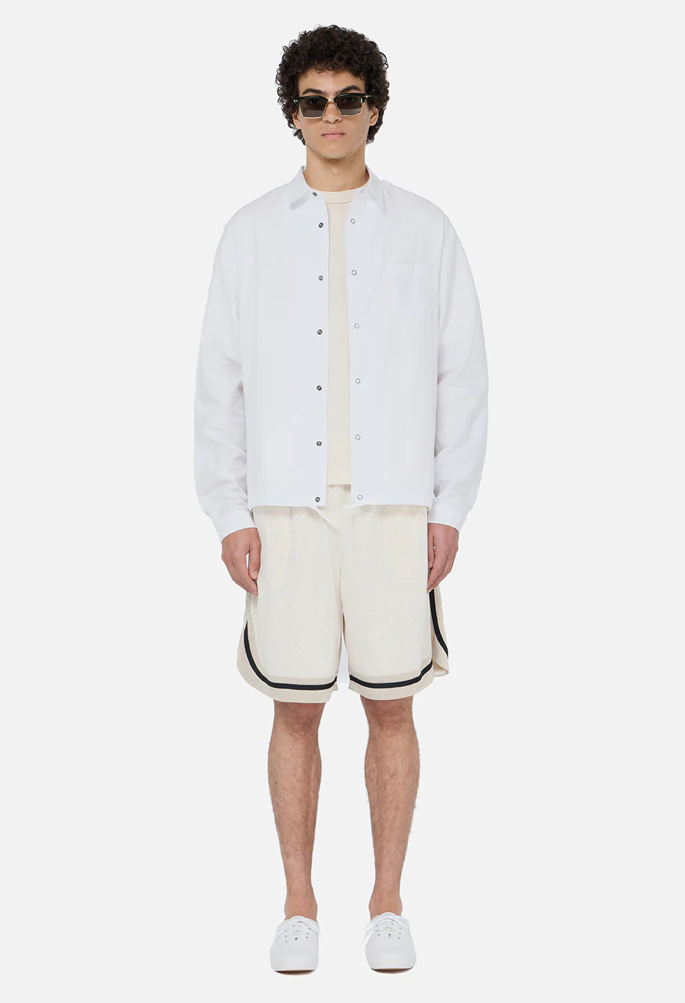 Shaolin Court Shorts / Salt x Tan - Image 3