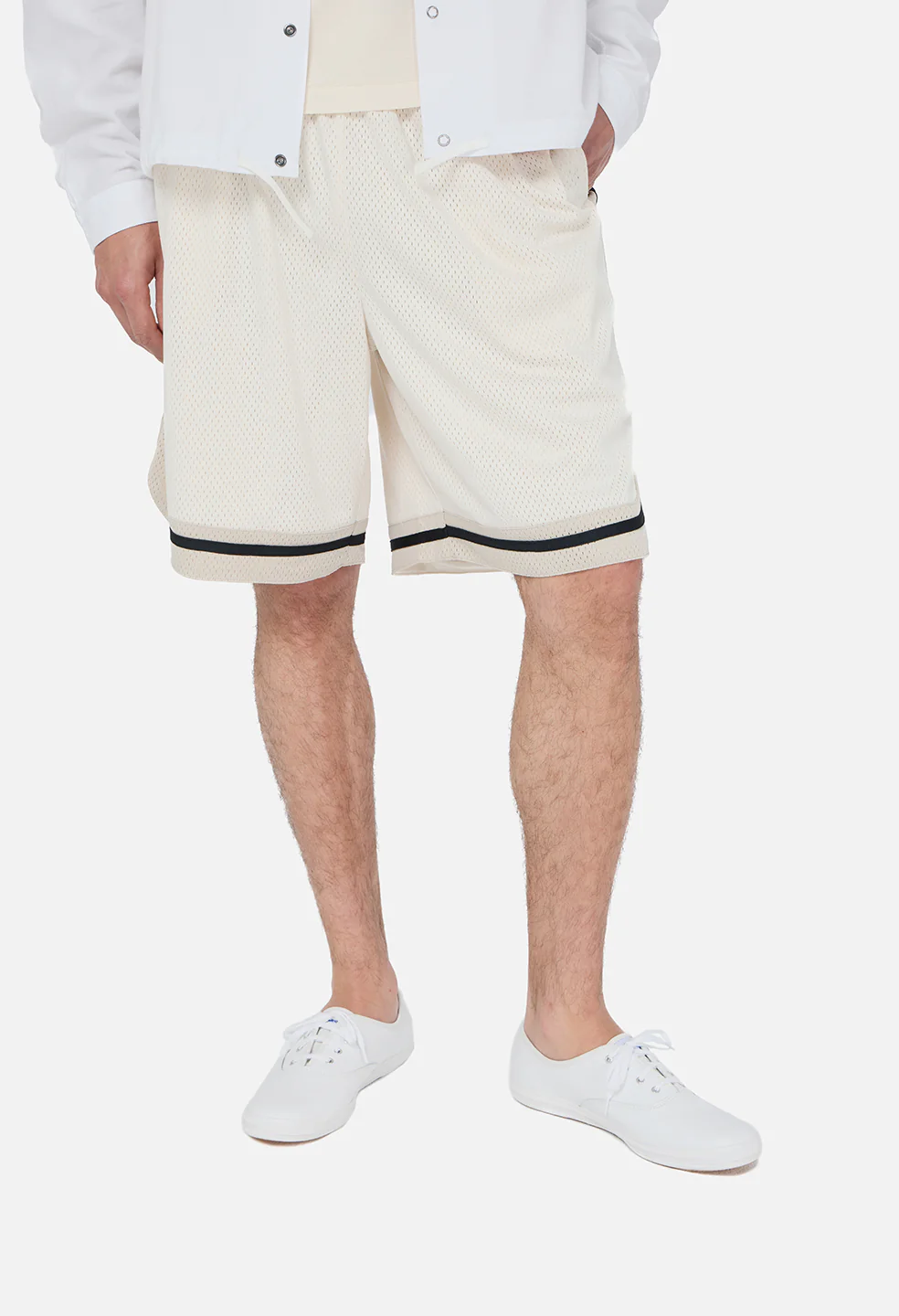 Shaolin Court Shorts / Salt x Tan - Image 7