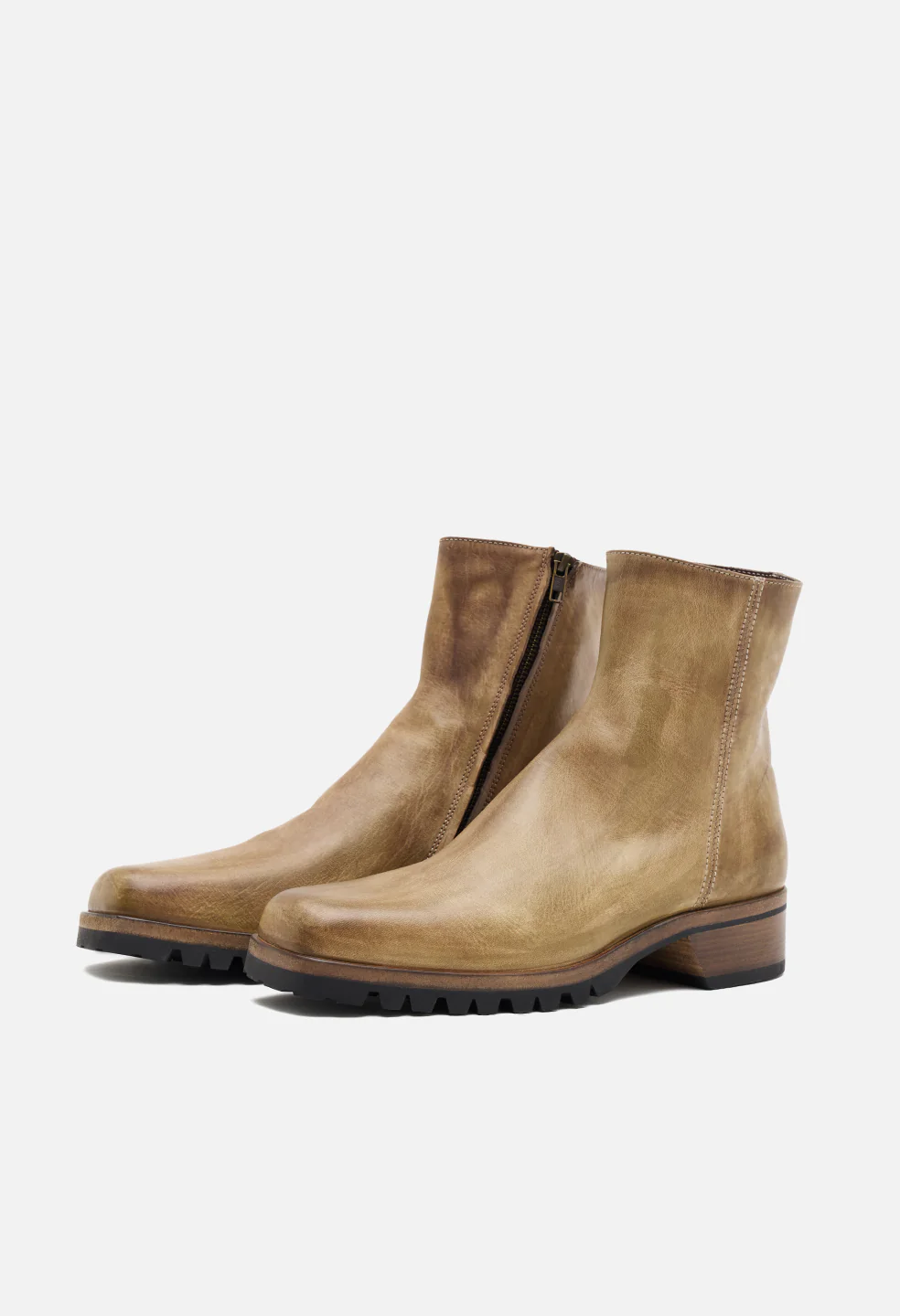 Square Toe Boot / Taupe - Image 2