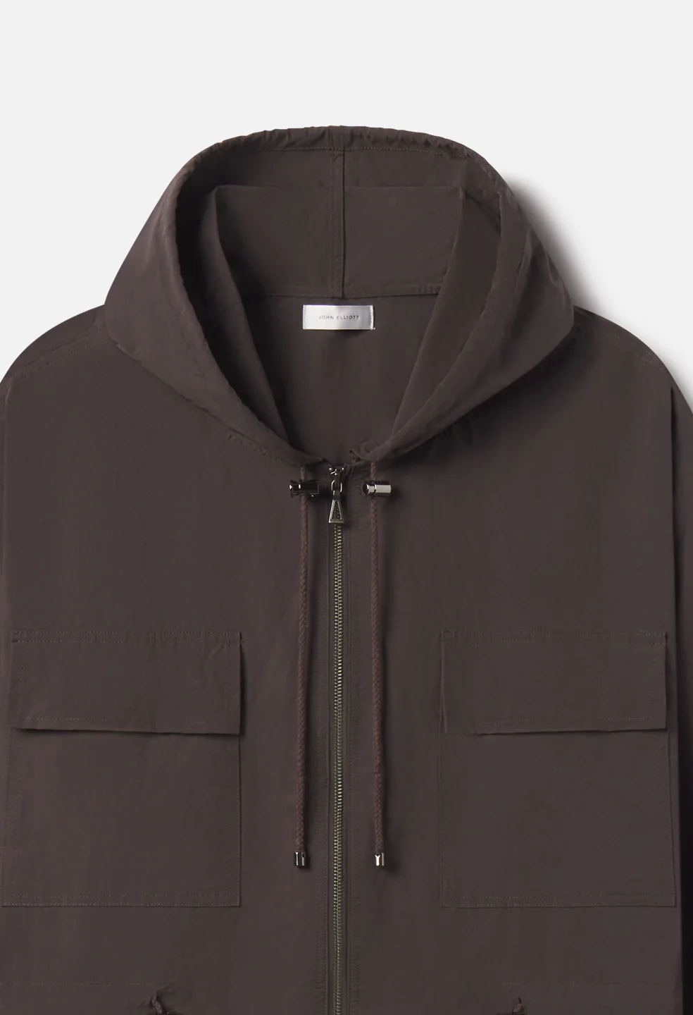 Vero Brushed Nylon Hooded Trench / Charcoal - Image 2