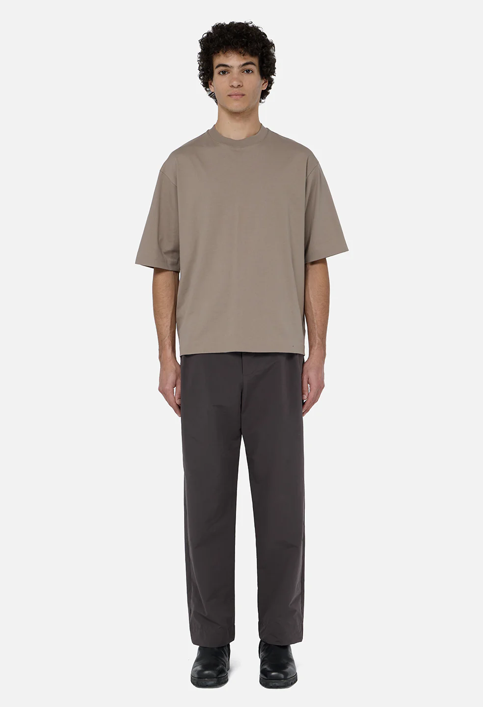 Vero Brushed Nylon Lounge Pant / Charcoal - Image 3